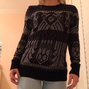 Black and white sweater